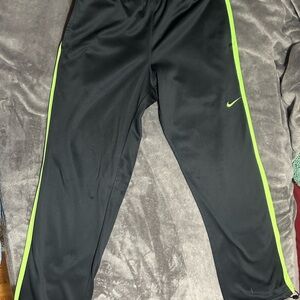 Nike Women’s Black Joggers with Neon Green Trim